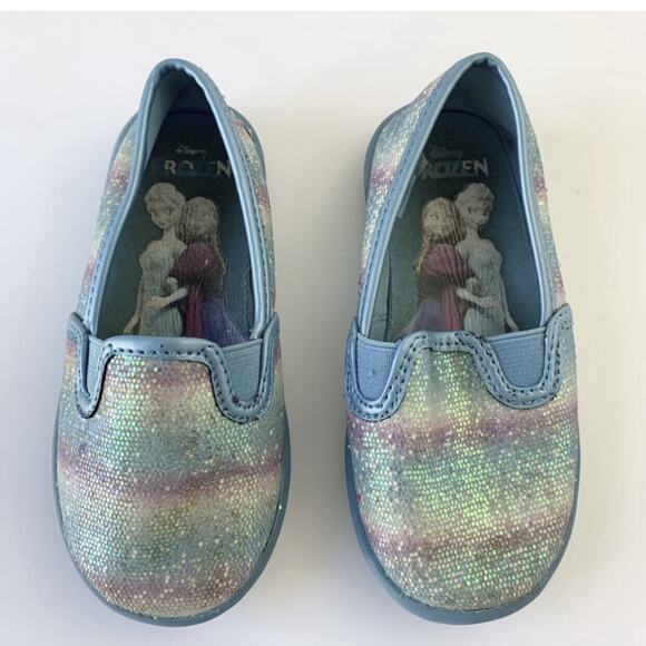 Disney Frozen Slip On Sparkle Shoes Size 7.5 - Picture 7 of 14